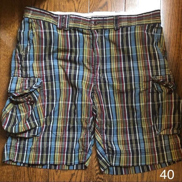 RALPH LAUREN Mens Plaid Cargo Shorts Sz 40 - Picture 1 of 8
